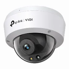 Cámara Ip Tp-link Vigi C240 (2.8mm) 4 Mp, Domo, Microsd, Interior Y Exterior, Ip67, Negro, Blanco